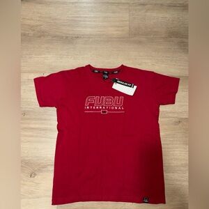 FUBU Red Short Sleeve Tee with White Logo